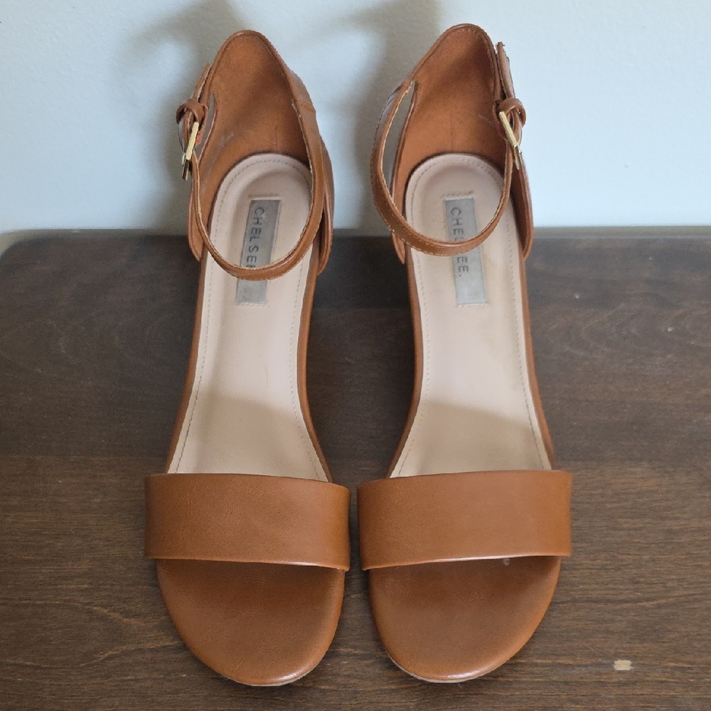 Brown Ankle Strap Heels